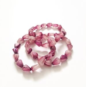 Chunky Purple Stackable Bracelet Trio Set